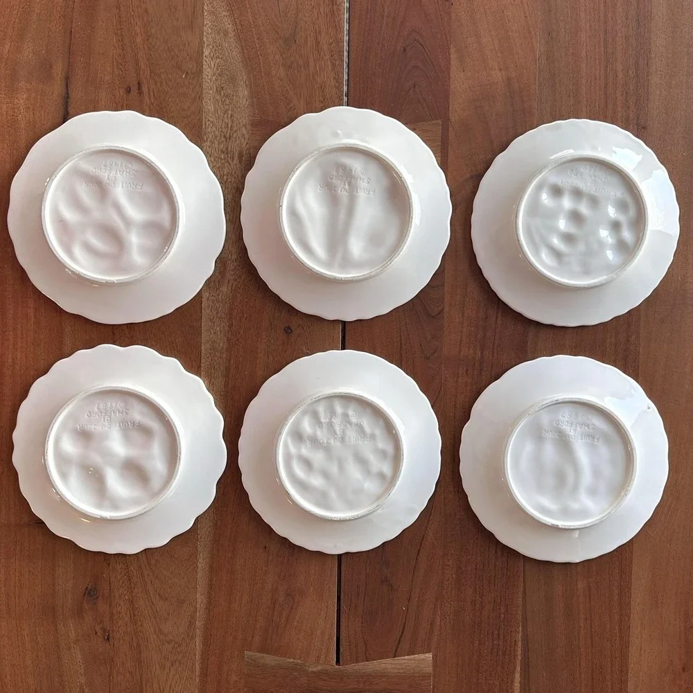 Erik Van Horn Fruit du Jour Plates Set of 6‎ Shafford Majolica 1987 Vintage